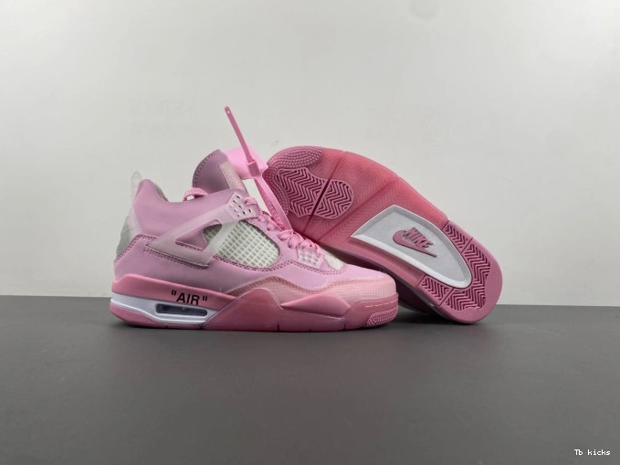 Cheap TBK X 4 OFF-WHITE PINK JORDAN 0712